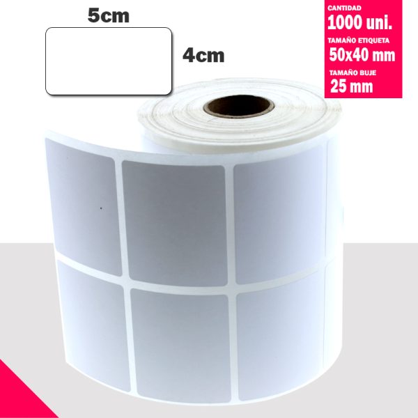 Rollo Etiqueta Térmica Doble 40x50x1000 caja 29 uni.